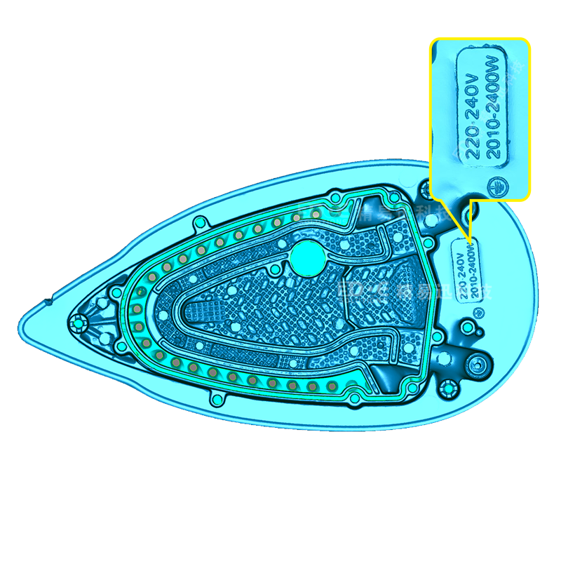 電熨斗底板3D掃描逆向解決方案——PTS藍光拍照式3D掃描儀